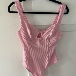 ASTR The Label pink bodysuit